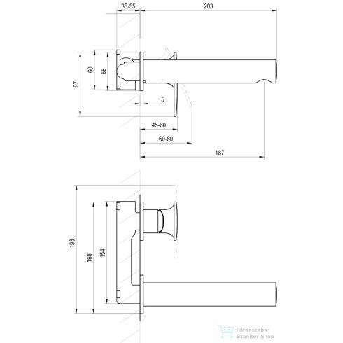 Ravak Spring falba süllyesztett mosdócsaptelep beépítőtesttel, króm X070527