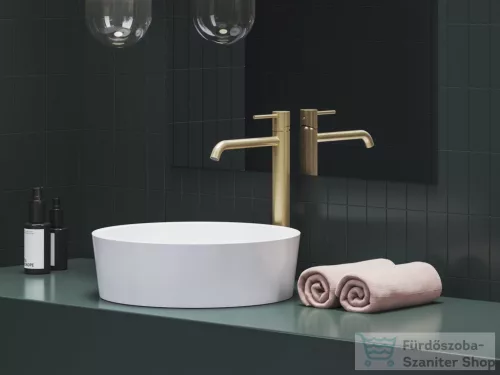 Ravak Espirit 340 ES 015.60RGB magasított mosdó csaptelep leeresztő nélkül,Gold brushed X070598