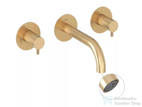 Ravak Espirit ES 019.60RGB.O1 falsík alatti mosdó csaptelep belső egységgel, Gold brushed X070600