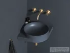 Ravak Espirit ES 019.60RGB.O1 falsík alatti mosdó csaptelep belső egységgel, Gold brushed X070600