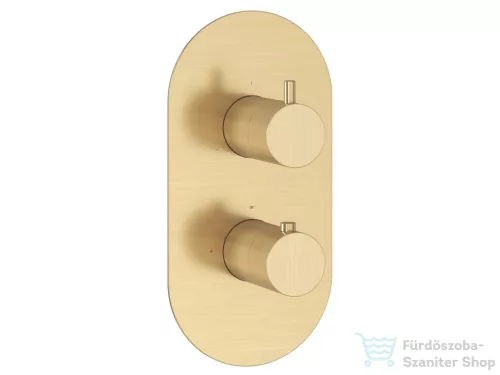 Ravak Espirit három utas falsík alatti termosztátos kád/zuhany csaptelep belső egység nélkül, Gold brushed X070613