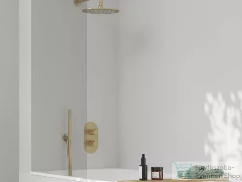 Ravak Espirit három utas falsík alatti termosztátos kád/zuhany csaptelep belső egység nélkül, Gold brushed X070613