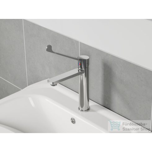 Ravak Safe mosdó csaptelep, 230 mm, orvosi karral, leeresztő nélkül, króm  X070620