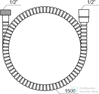 Ravak 911.00 150 cm-es rozsdamentes gégecső,X07P006