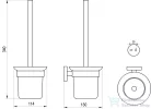 Ravak Kona KN 410 WC-kefe tartóval, grafit X07P1337
