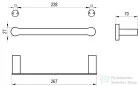 Ravak Fold törölközőtartó 25 cm, rozsdamentes acél X07P1346