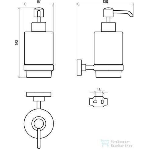 Ravak CHROME CR 231.00 folyékony szappan adagoló, króm X07P223