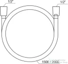 Ravak SILVERSHINE 914.02 200 cm-es gégecső,szatén X07P339
