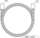 Ravak 915.00 150 cm-es gégecső fém védőréteggel,X07P340