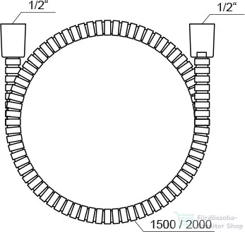 Ravak 915.00 150 cm-es gégecső fém védőréteggel,X07P340