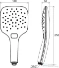 Ravak AIR 958.00 3 funkciós kézizuhany,króm X07P348