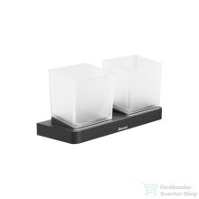 Ravak 10° TD 220.20 dupla pohártartó,fekete X07P558