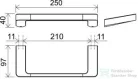 Ravak 10° TD 300.20 25 cm-es törölközőtartó, fekete X07P560