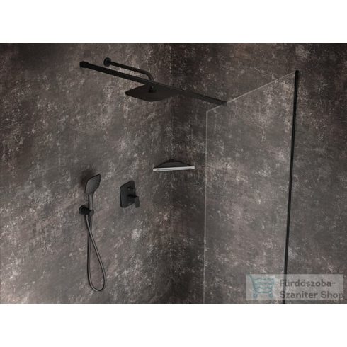 Ravak SLIM C 29x20,6x2.2 cm-es sarokpolc, fekete/króm X07P576