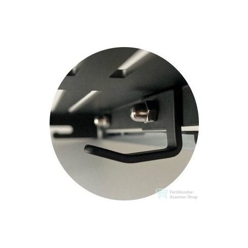 Ravak SLIM C 29x20,6x2.2 cm-es sarokpolc, fekete/króm X07P576