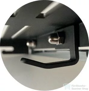 Ravak SLIM C 29x20,6x2.2 cm-es sarokpolc, fekete/króm X07P576