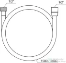 Ravak SATINFLEX 913.22BLM 150 cm-es gégecső,Black matt X07P671