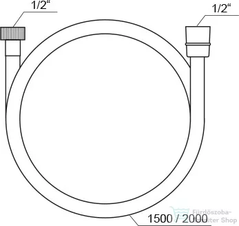 Ravak SATINFLEX 913.22BLM 150 cm-es gégecső,Black matt X07P671