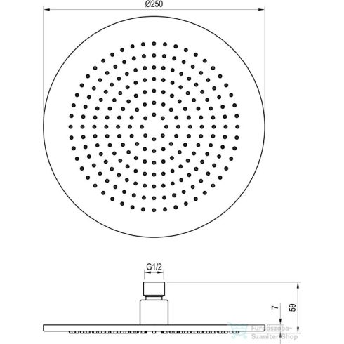 Ravak Chrome 980.10WV 25 cm-es fejzuhany,White velvet X07P687