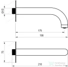 Ravak Espirit vízfeltöltő falikar kádhoz, fekete X07P799