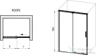 Ravak ROLL 110 cm tolóajtó, transparent, fekete  X08VD0300Z1