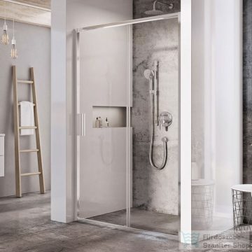   Ravak BLIX SLIM BLSDP2 -120 120 cm-es tolóajtó fix résszel,Króm+Tansparent X0PMG0C00Z1