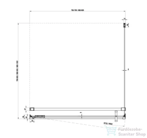 Ravak COOL! COSD+COPS 90x100 cm-es nyílóajtós zuhanykabin fix oldalfallal,króm/transparent X0VV70A00Z1SET90COPS100