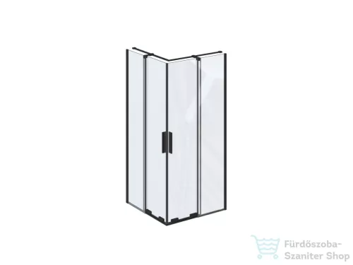 Ravak Roll RORV2 zuhanykabin 90x90 cm-es tolóajtós zuhanykabin, transparent üveg, fekete X14V70300Z1