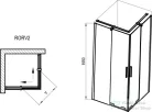 Ravak Roll RORV2 zuhanykabin 90x90 cm-es tolóajtós zuhanykabin, transparent üveg, króm  X14V70C00Z1