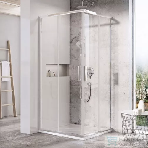 Ravak BLIX SLIM BLSRV2-80 80x80 cm-es tolóajtós zuhanykabin,Króm+transparent X1LM40C00Z1