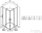 Ravak BLIX SLIM BLSRV2-80 80x80 cm-es tolóajtós zuhanykabin,Króm+transparent X1LM40C00Z1
