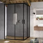 Ravak Blix Slim BLSRV2K-80 80 cm-es zuhanyajtó (csak az egyik oldal),fekete+transparent X1XM40300Z1