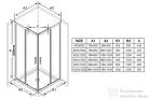 Ravak BLIX SLIM BLSRV2K+BLSRV2K 90x90 cm-es tolóajtós,sarokbelépős zuhanykabin,fekete/transparent X1XM70300Z1SET9090