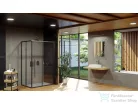 Ravak BLIX SLIM BLSRV2K+BLSRV2K 90x90 cm-es tolóajtós,sarokbelépős zuhanykabin,fekete/transparent X1XM70300Z1SET9090