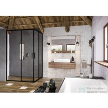   Ravak BLIX SLIM BLSRV2K+BLSRV2K 100x120 cm-es tolóajtós,sarokbelépős zuhanykabin,fekete/transparent X1XMA0300Z1SET100120