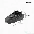 Leziter Etetőhajó X2 GPS hátrakidobós fekete X2-HK-B-G1