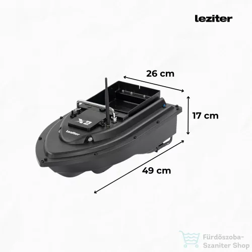 Leziter Etetőhajó X2 GPS hátrakidobós fekete X2-HK-B-G1