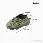 Leziter Etetőhajó X2 GPS hátrakidobós terepmintás zöld X2-HK-TZ-G1