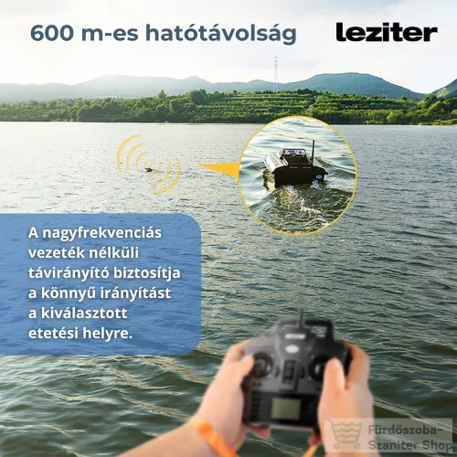 Leziter Etetőhajó X2 GPS hátrakidobós terepmintás zöld X2-HK-TZ-G1
