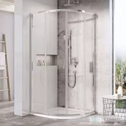   Ravak BLIX SLIM BLSCP4-90 negyedköríves tolóajtós zuhanykabin króm+Transparent üveg X3BM70C00Z1