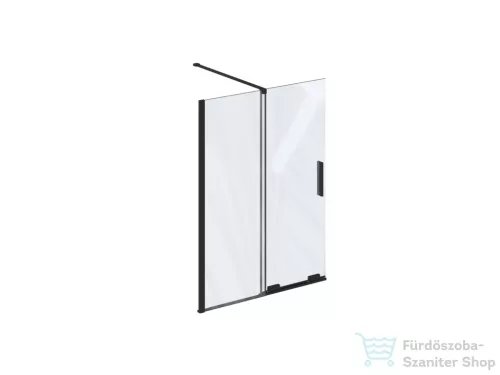 Ravak ROLL 100 cm-es toló rendszerű kádparaván, fekete+transparent X786A0300Z1