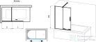 Ravak ROLL  100 cm-es toló rendszerű kádparaván, króm+transparent X786A0C00Z1