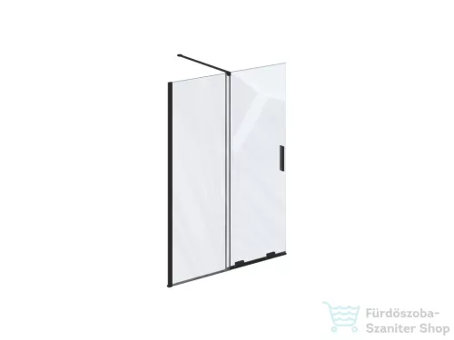 Ravak ROLL 120 cm-es walk-in zuhanyfal, fekete/transparent X9WVG0300Z1