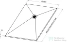 Ravak Slate Pro zuhanytálca 100x90 matt fehér XA03A731010