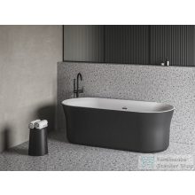   Ravak YPSILON 180x80 cm-es szabadon álló kád fekete le/túlfolyóval,matt fekete/fehér XC00100058