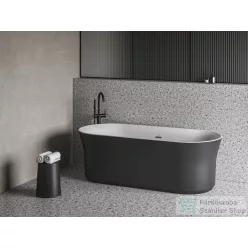   Ravak YPSILON 180x80 cm-es szabadon álló kád fekete le/túlfolyóval,matt fekete/fehér XC00100058