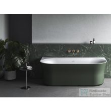   Ravak YPSILON WALL 178x86 cm-es szabadon álló,falhoz tehető kád fehér leeresztővel,grey green/fehér XC00100064