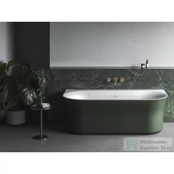   Ravak YPSILON WALL 178x86 cm-es szabadon álló,falhoz tehető kád fehér leeresztővel,grey green/fehér XC00100064