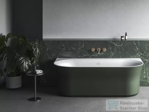 Ravak YPSILON WALL 178x86 cm-es szabadon álló,falhoz tehető kád fehér leeresztővel,grey green/fehér XC00100064