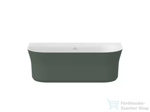Ravak YPSILON WALL 178x86 cm-es szabadon álló,falhoz tehető kád fehér leeresztővel,grey green/fehér XC00100064